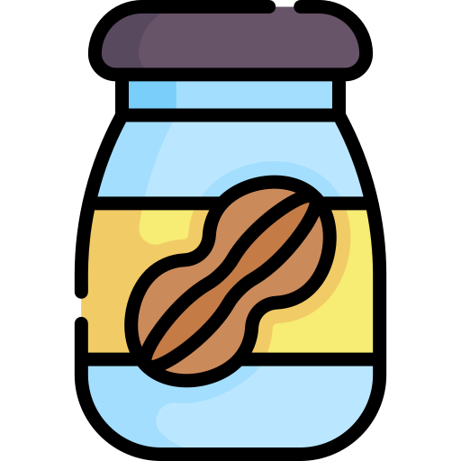 burro di arachidi Kawaii Lineal color icona