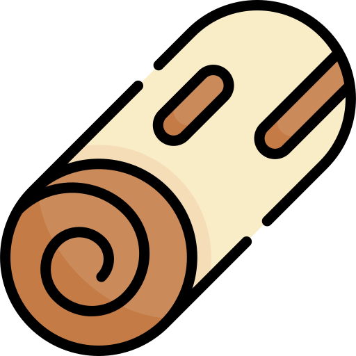 Cinnamon roll Kawaii Lineal color icon