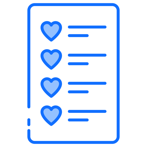 liste de souhaits Generic Blue Icône