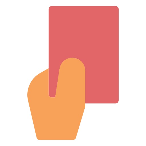 czerwona kartka Generic Flat ikona