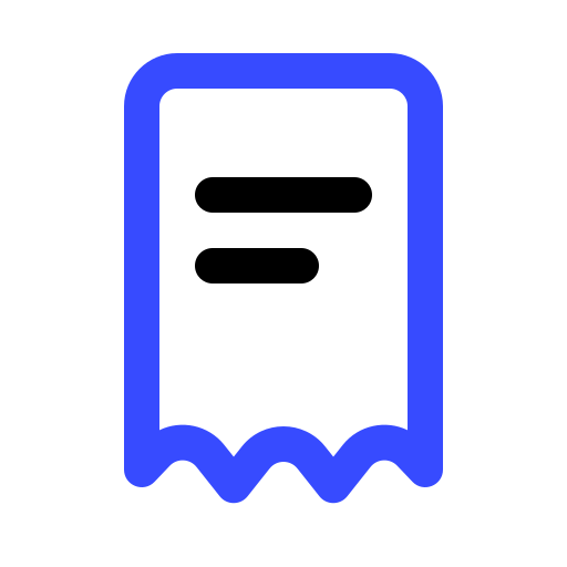 영수증 Generic Outline Color icon