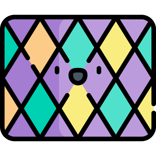 patrón Kawaii Lineal color icono