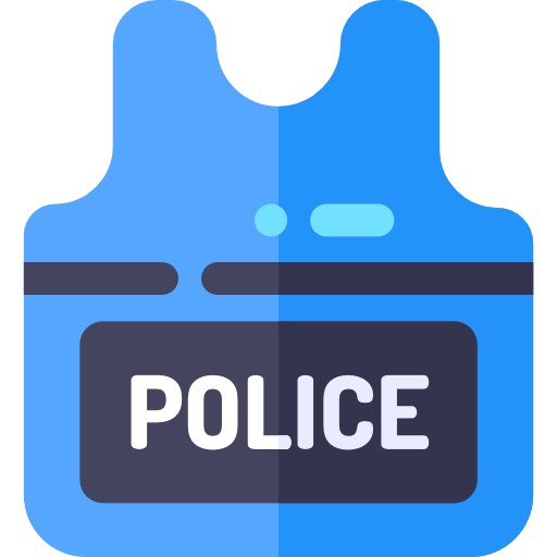 gilet de police Basic Rounded Flat Icône