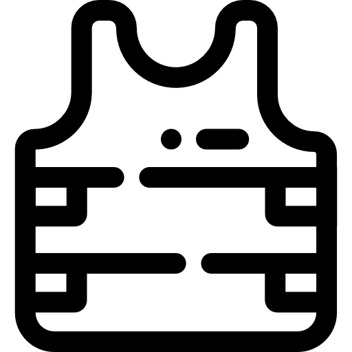 Жилет полиции Basic Rounded Lineal иконка