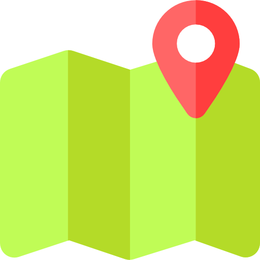 mapa Basic Rounded Flat Ícone