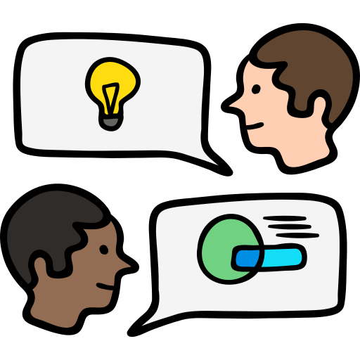 Discussion Hand Drawn Color icon