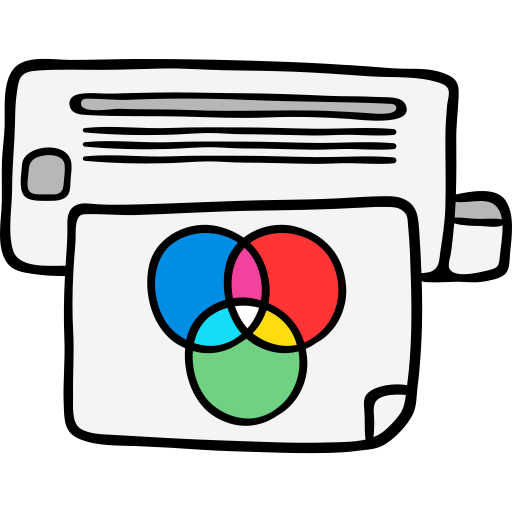 Printer Hand Drawn Color icon