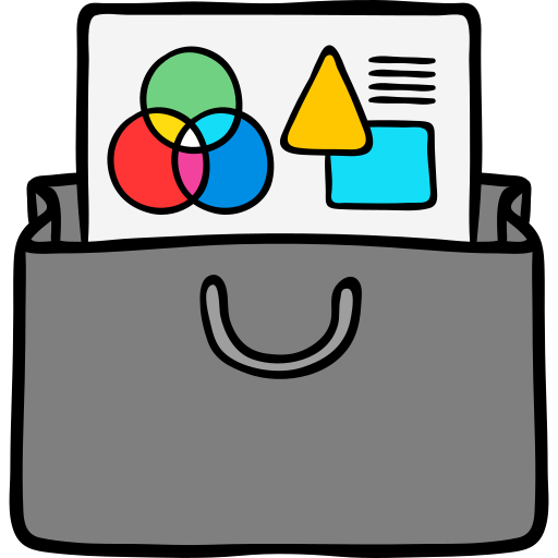 portafolio Hand Drawn Color icono