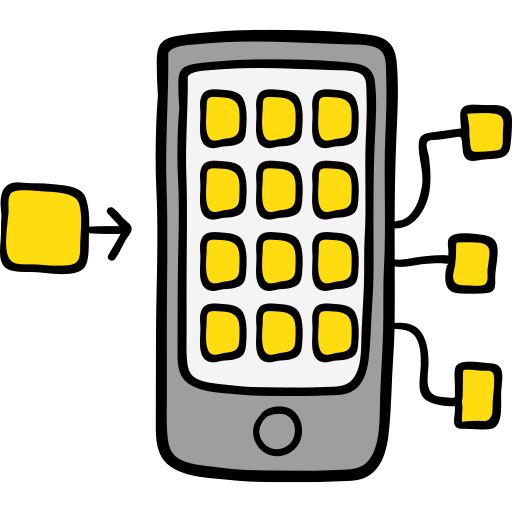 Smartphone Hand Drawn Color icon