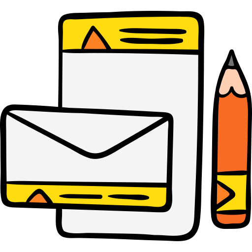 estacionario Hand Drawn Color icono
