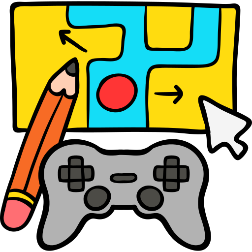 desarrollo de juegos Hand Drawn Color icono