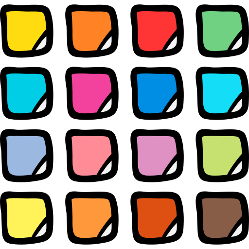 muestras Hand Drawn Color icono