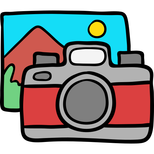 Photography Hand Drawn Color icon