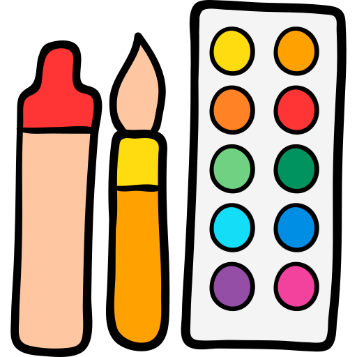 Watercolor Hand Drawn Color icon