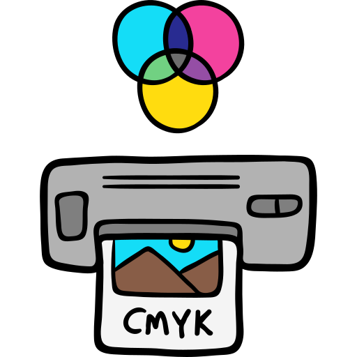 cmyk Hand Drawn Color icoon