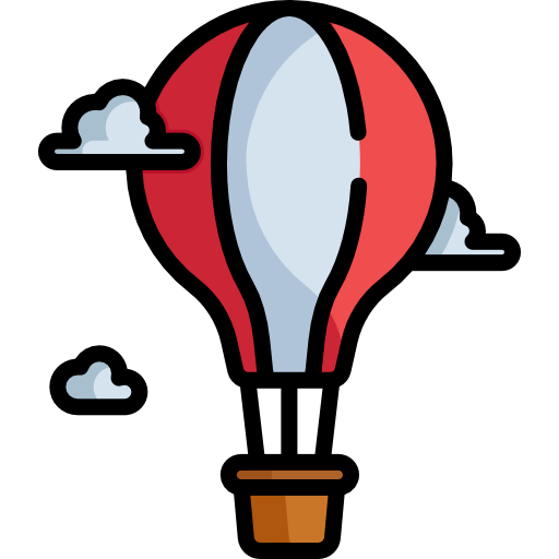 Hot air balloon Special Lineal color icon