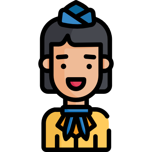 Stewardess Special Lineal color icon