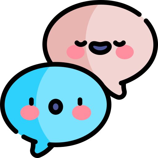 Chat Kawaii Lineal color icon