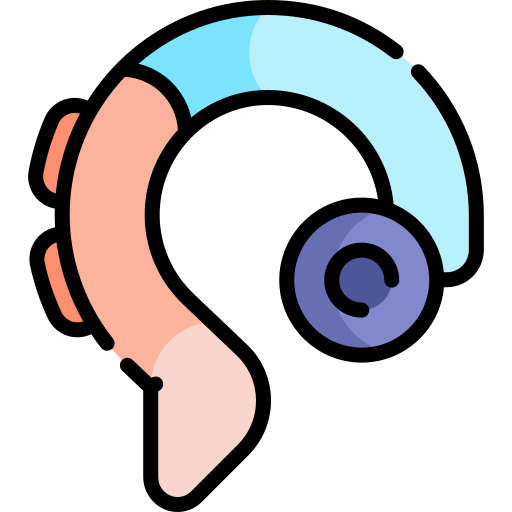 hoorapparaat Kawaii Lineal color icoon