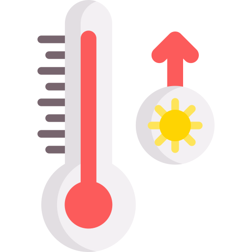 High temperature Special Flat icon