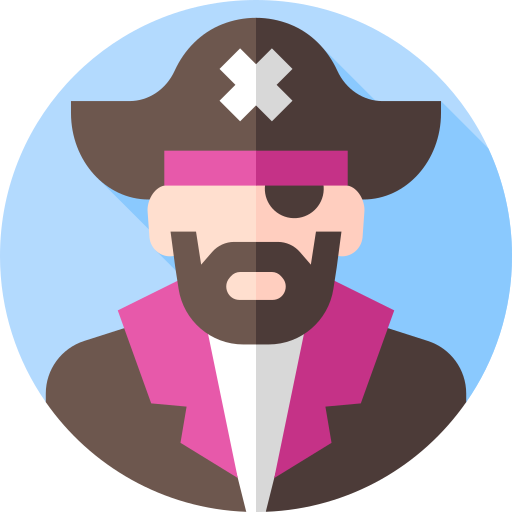 pirat Flat Circular Flat icon