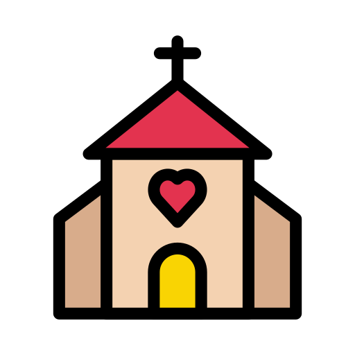교회 Vector Stall Lineal Color icon