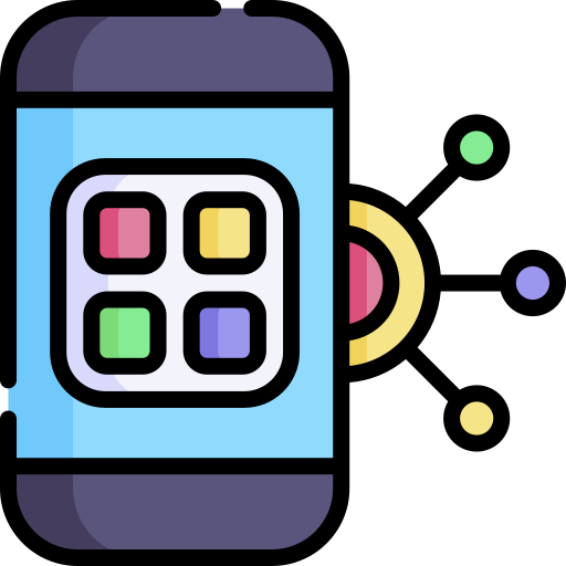 Smartphone Kawaii Lineal color icon