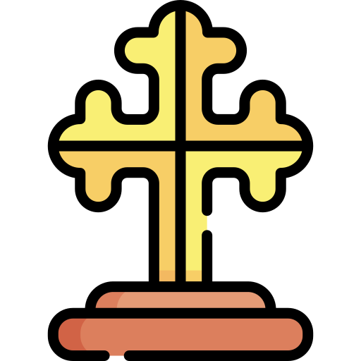 cristianesimo Kawaii Lineal color icona