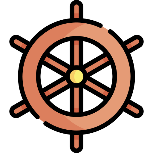 rueda del dharma Kawaii Lineal color icono