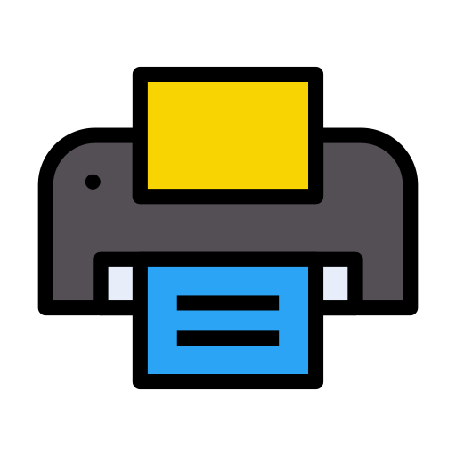 drucker Vector Stall Lineal Color icon