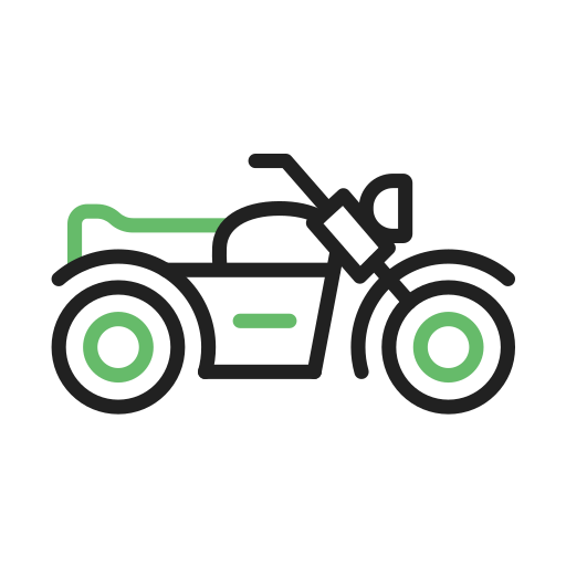 motocicleta Generic Outline Color icono