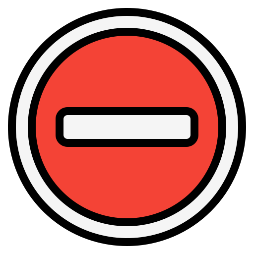 segnale di stop Generic Outline Color icona