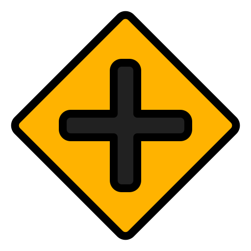 skrzyżowanie dróg Generic Outline Color ikona