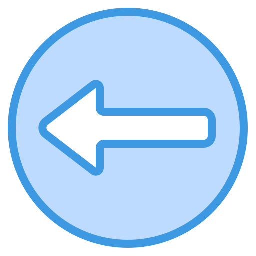 Turn left Generic Blue icon