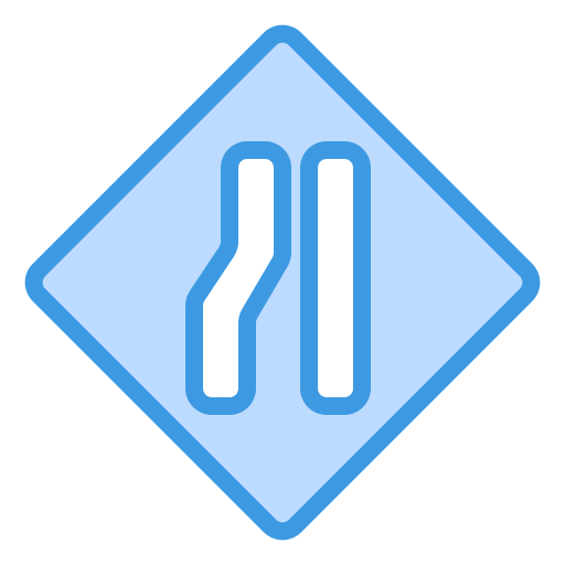 camino estrecho Generic Blue icono