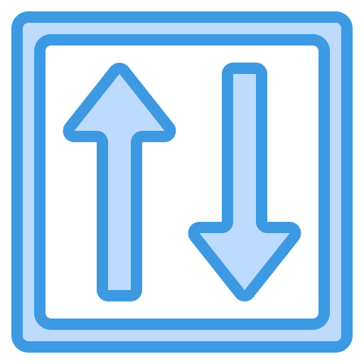 二車線の道路 Generic Blue icon