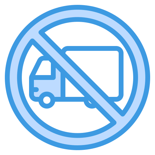 No trucks Generic Blue icon