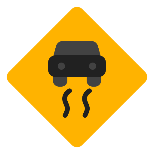 滑りやすい路面 Generic Flat icon