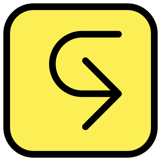 우회전 Generic Outline Color icon