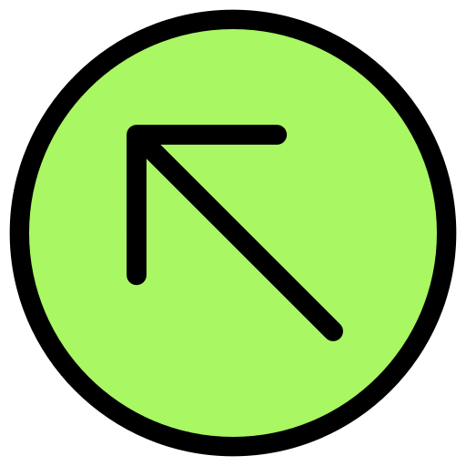 Up left Generic Detailed Outline icon