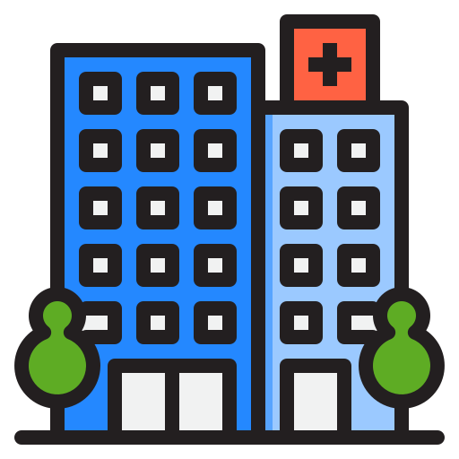 Hospital srip Lineal Color icon