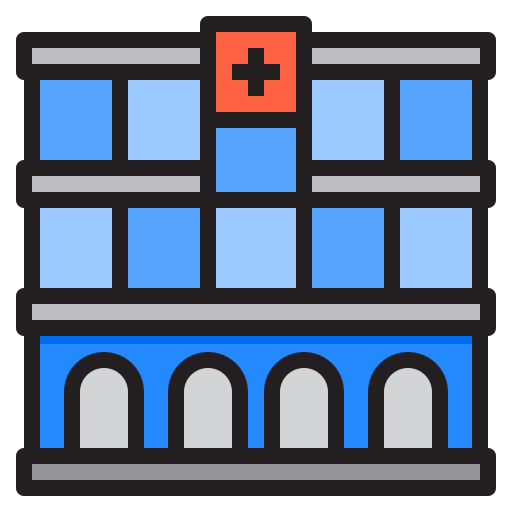 Hospital srip Lineal Color icon