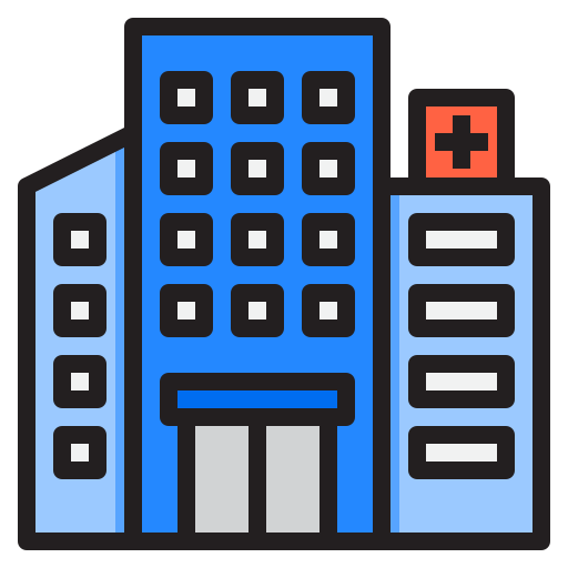 Hospital srip Lineal Color icon