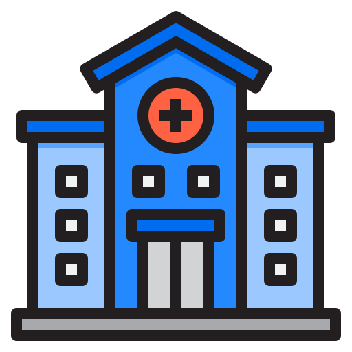 Hospital srip Lineal Color icon