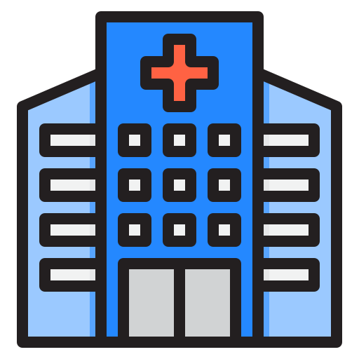 病院 srip Lineal Color icon