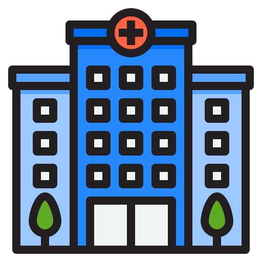 病院 srip Lineal Color icon