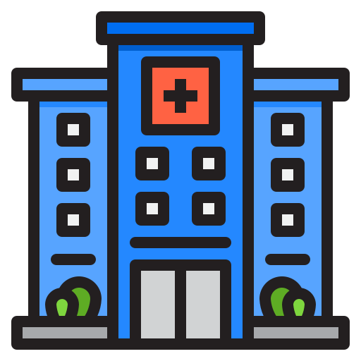 ospedale srip Lineal Color icona