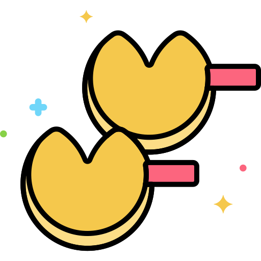 Fortune cookie Flaticons Lineal Color icon
