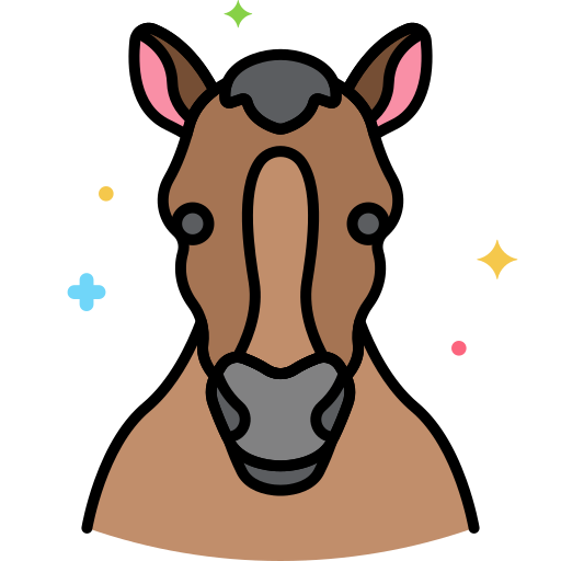 Horses Flaticons Lineal Color icon