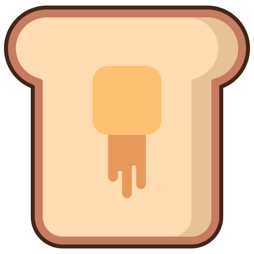 geroosterd brood Flaticons Flat icoon